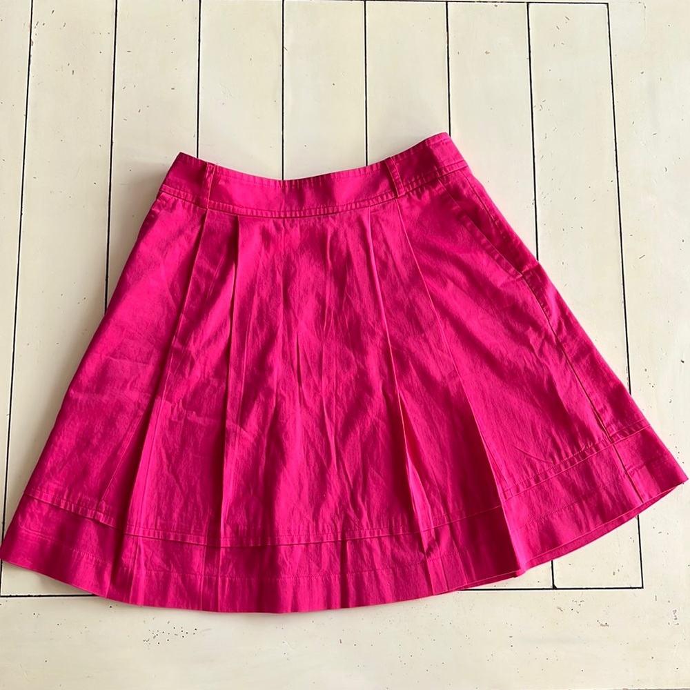 White House Black Market Hot Pink A-Line Skirt.